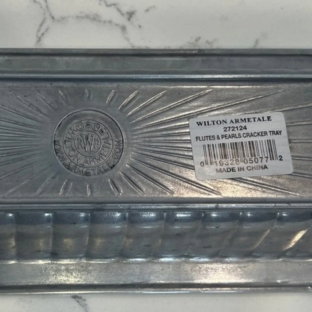 Wilton Armetale Flutes & Pearls Cracker‎ Bread Tray New In Box 12.5